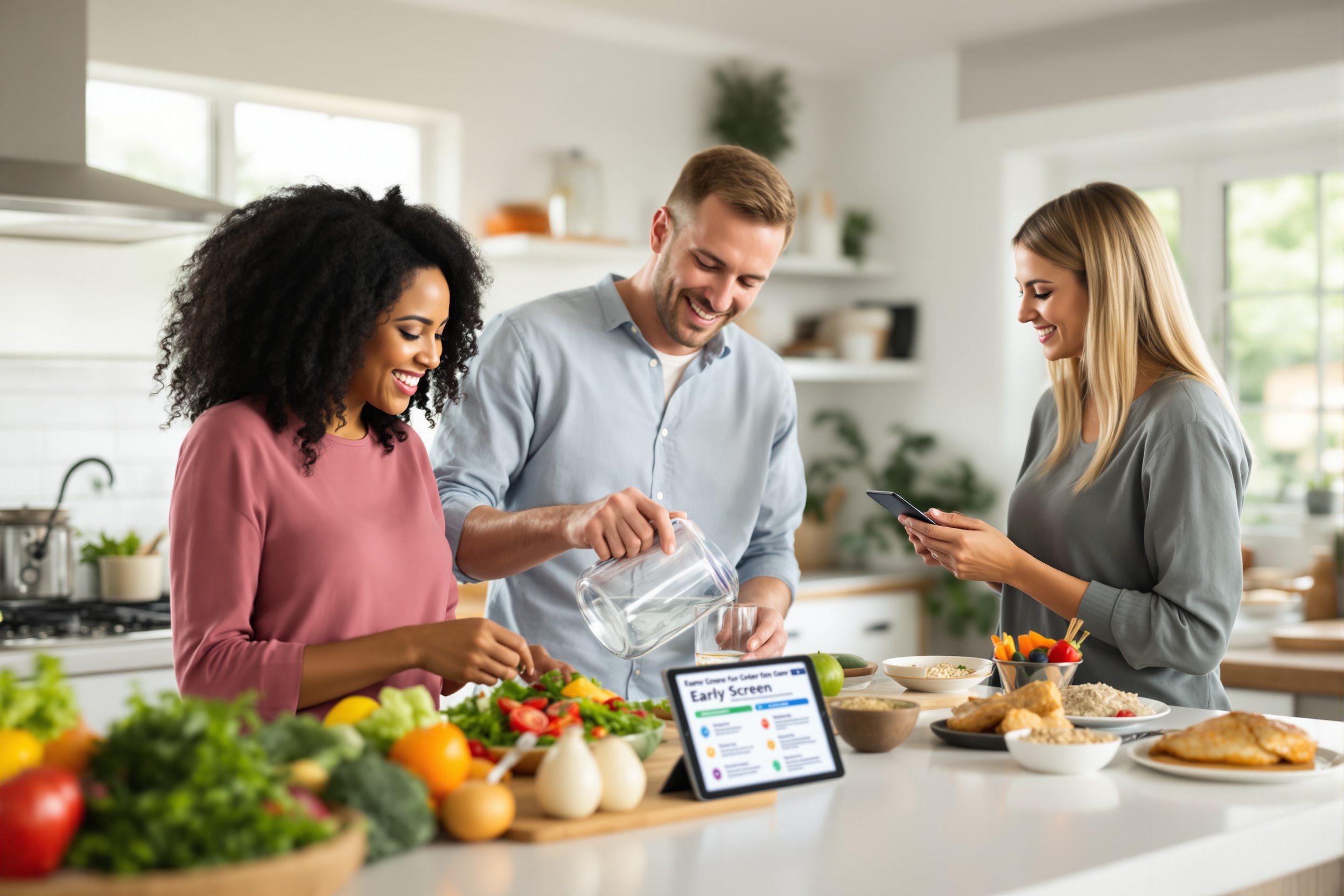 Colorectal cancer prevention strategies for adults under 50, exploring rising incidence, risk factors, screening updates, and lifestyle interventions illustration