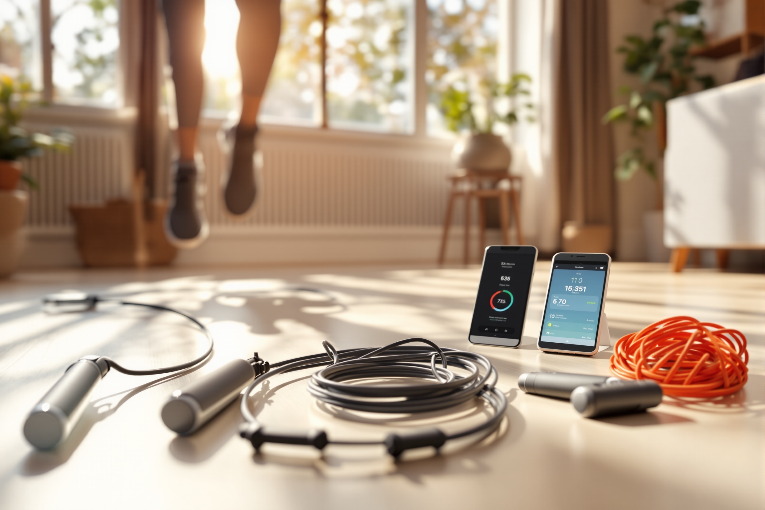 A comprehensive review and comparison of the best smart jump ropes for home workouts, focusing on features like app connectivity, tracking accuracy, durability, and suitability for all fitness levels. illustration