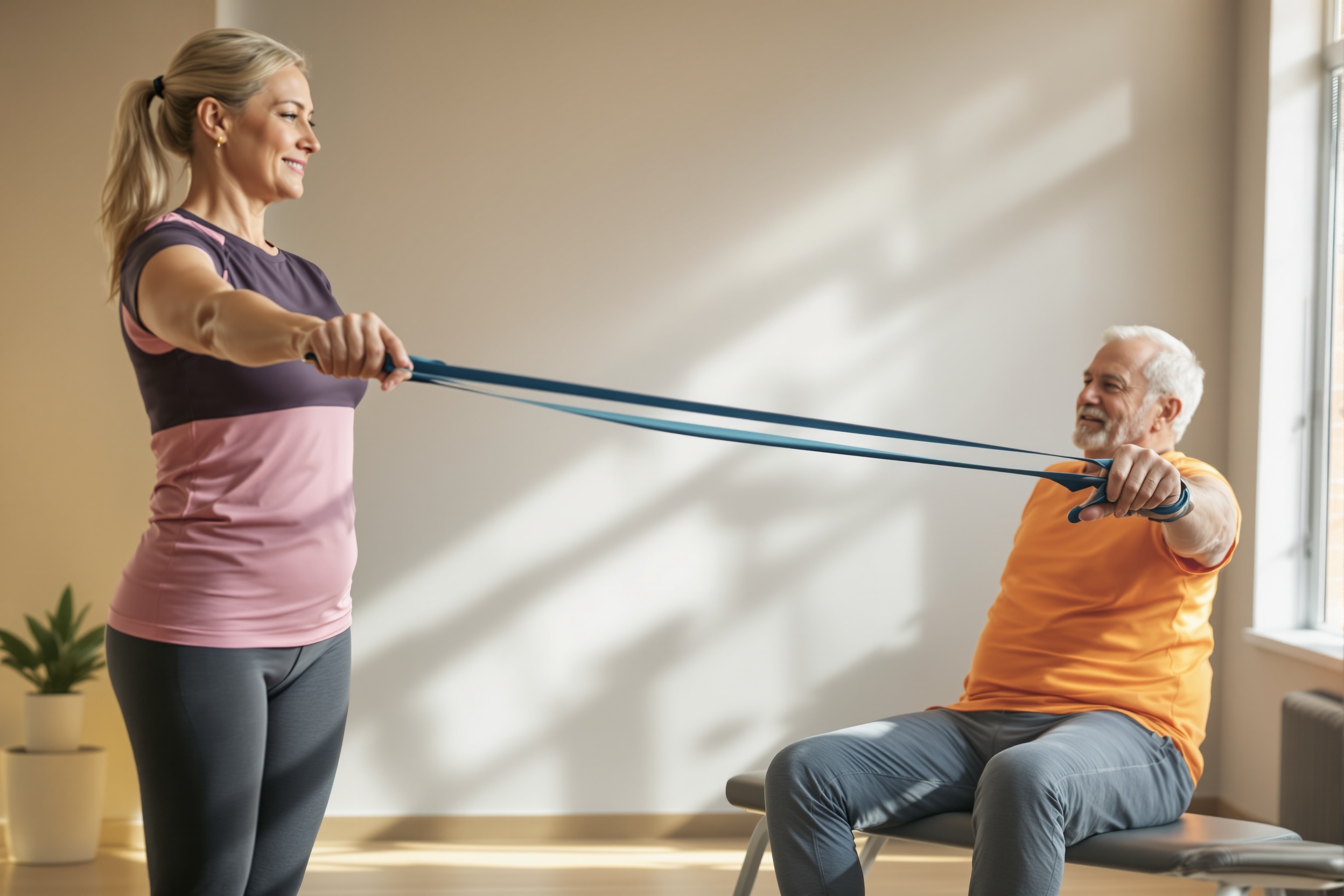 Exploring how resistance band training impacts muscle strength and functional mobility in adults over 50, based on recent scientific studies. illustration