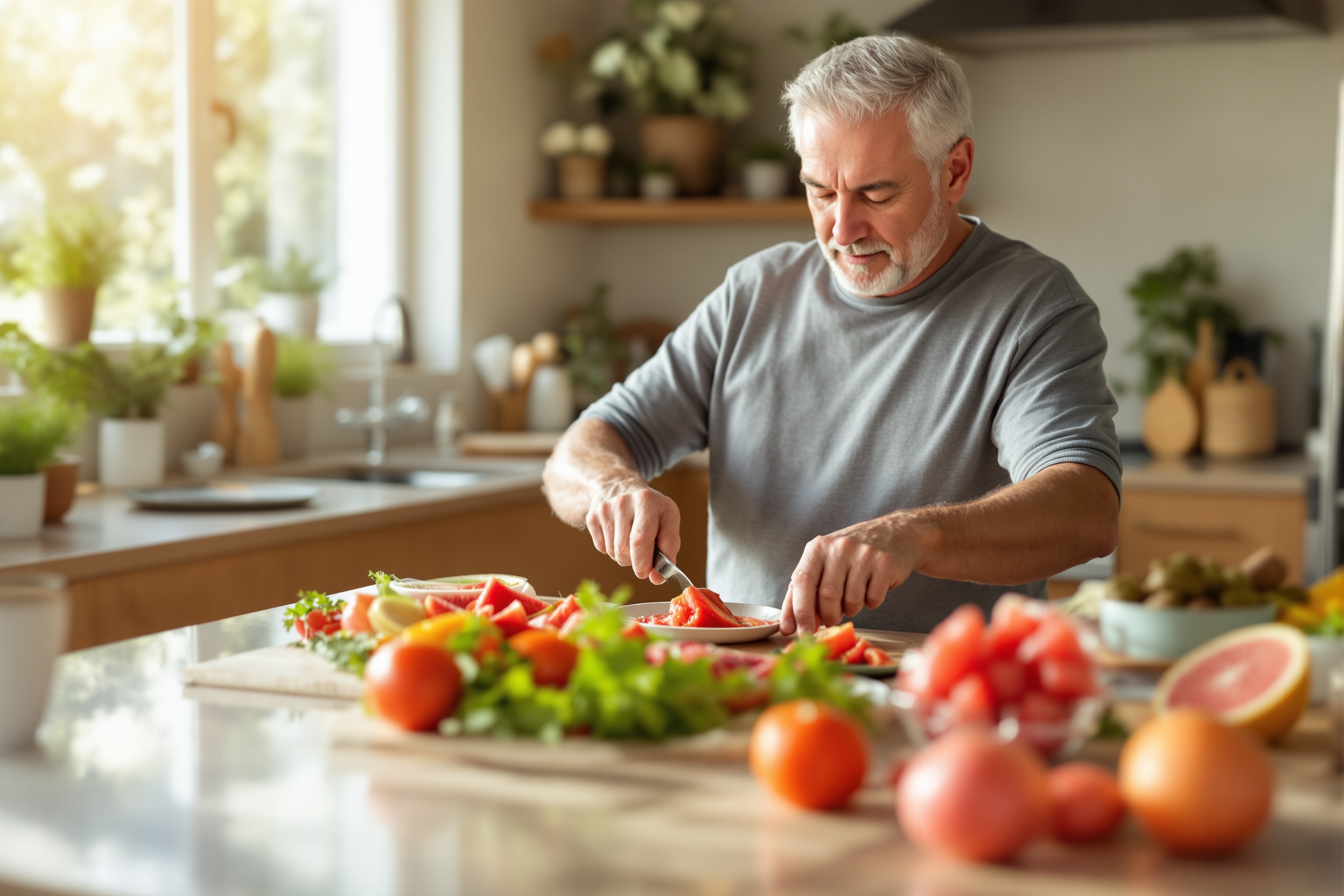 Using lycopene-rich foods and natural dietary strategies to reduce benign prostatic hyperplasia (BPH) symptoms in men over 45 illustration