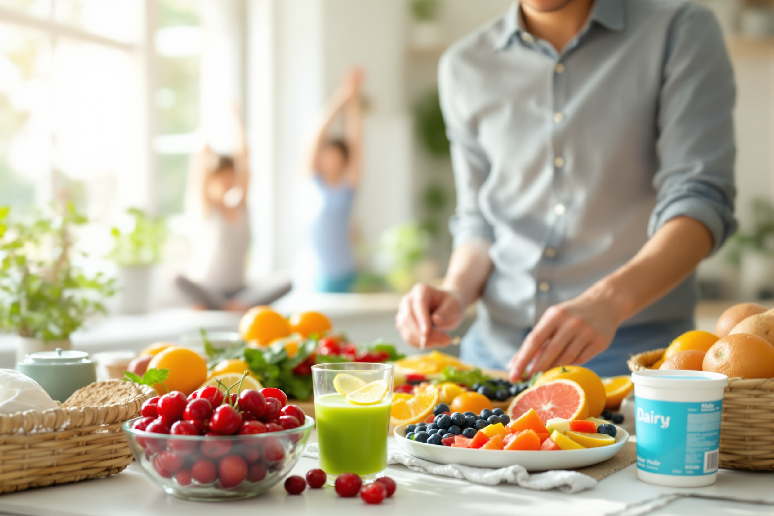 Natural dietary remedies to reduce uric acid levels and support gout prevention, focusing on science-backed foods, nutrients, and lifestyle habits for adults at risk of hyperuricemia. illustration