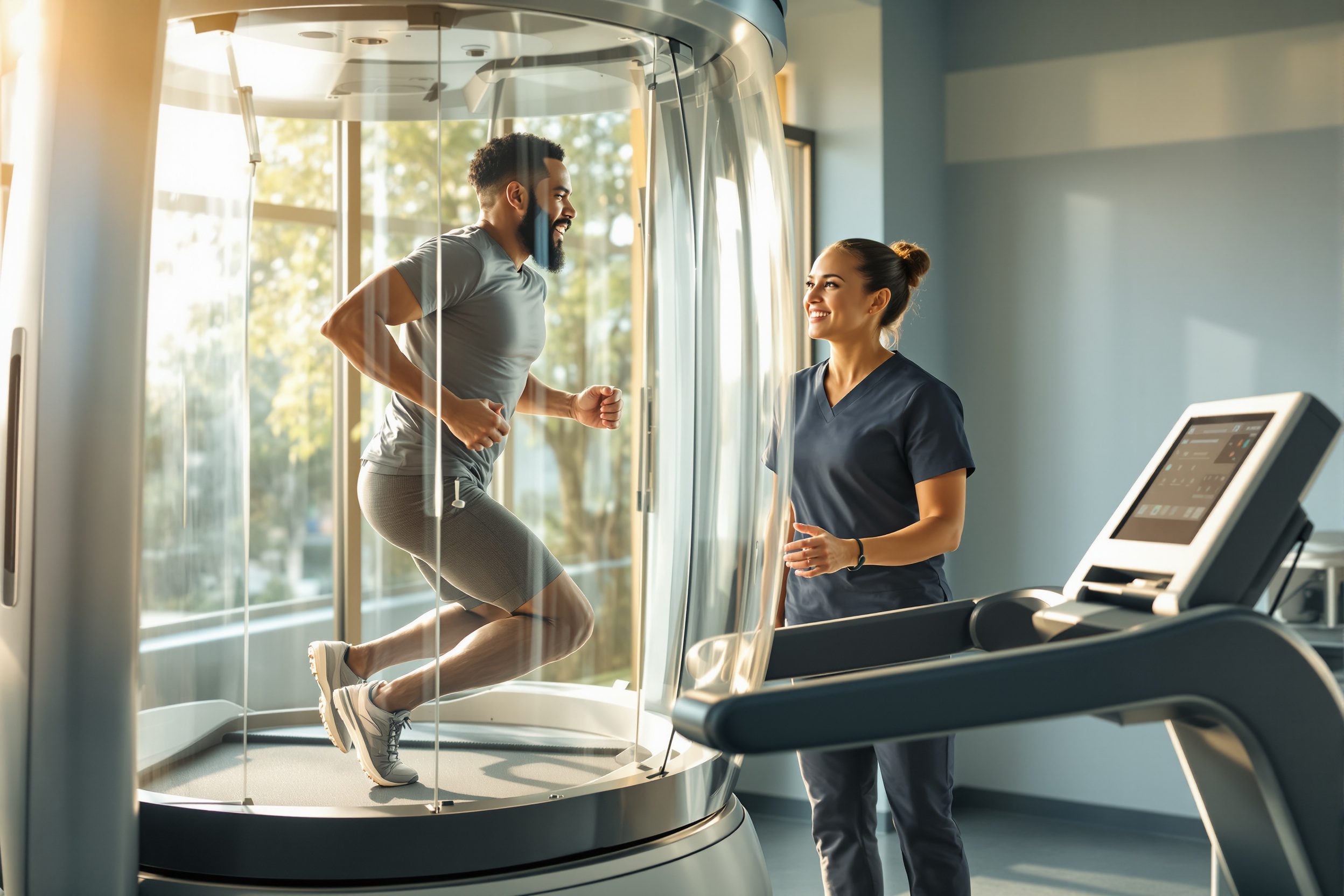 How anti-gravity treadmill training is impacting post-injury rehab and athletic performance, based on recent clinical studies illustration