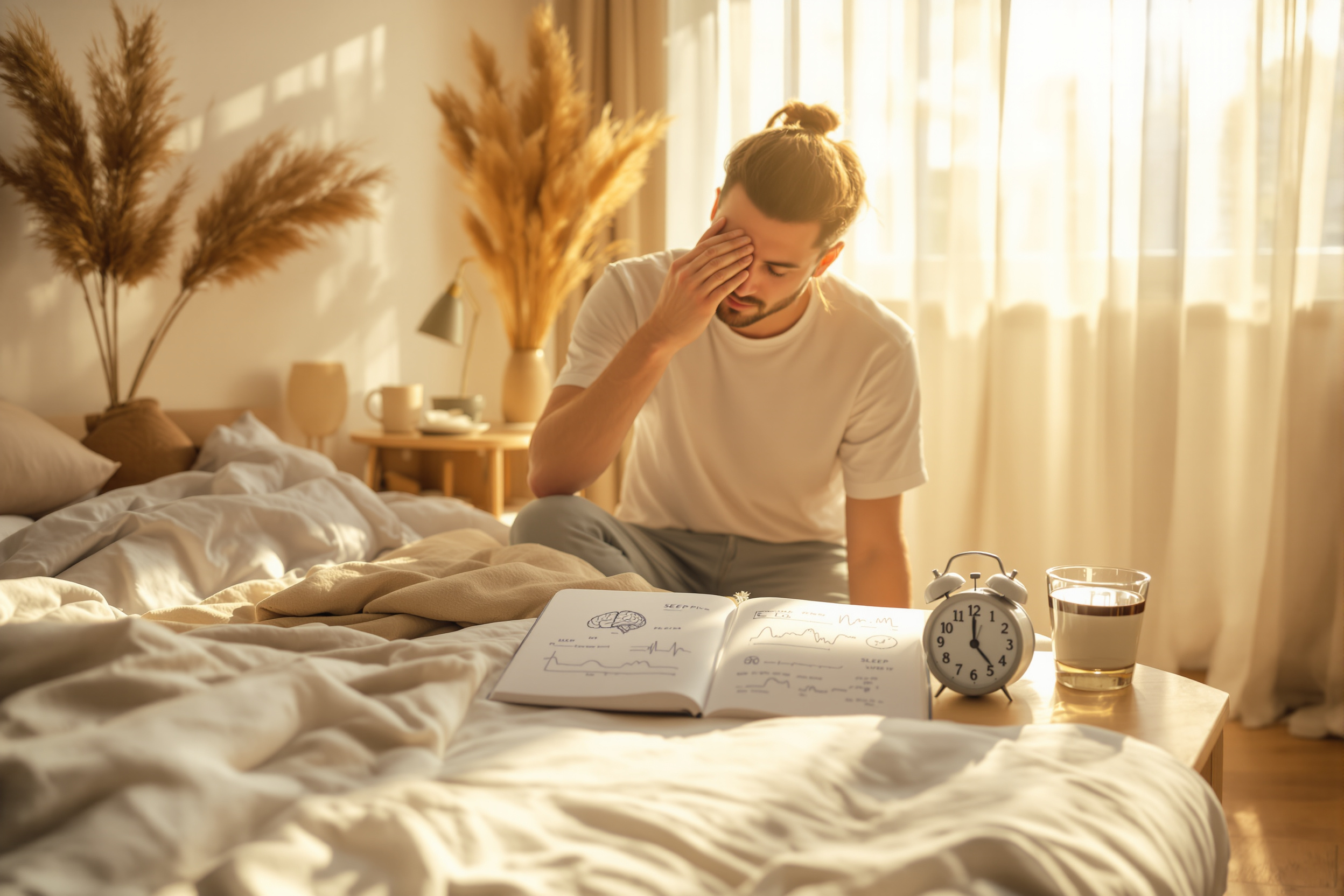 Exploring the science of sleep inertia, its impact on morning alertness and daily performance, and new research on strategies to reduce grogginess after waking illustration