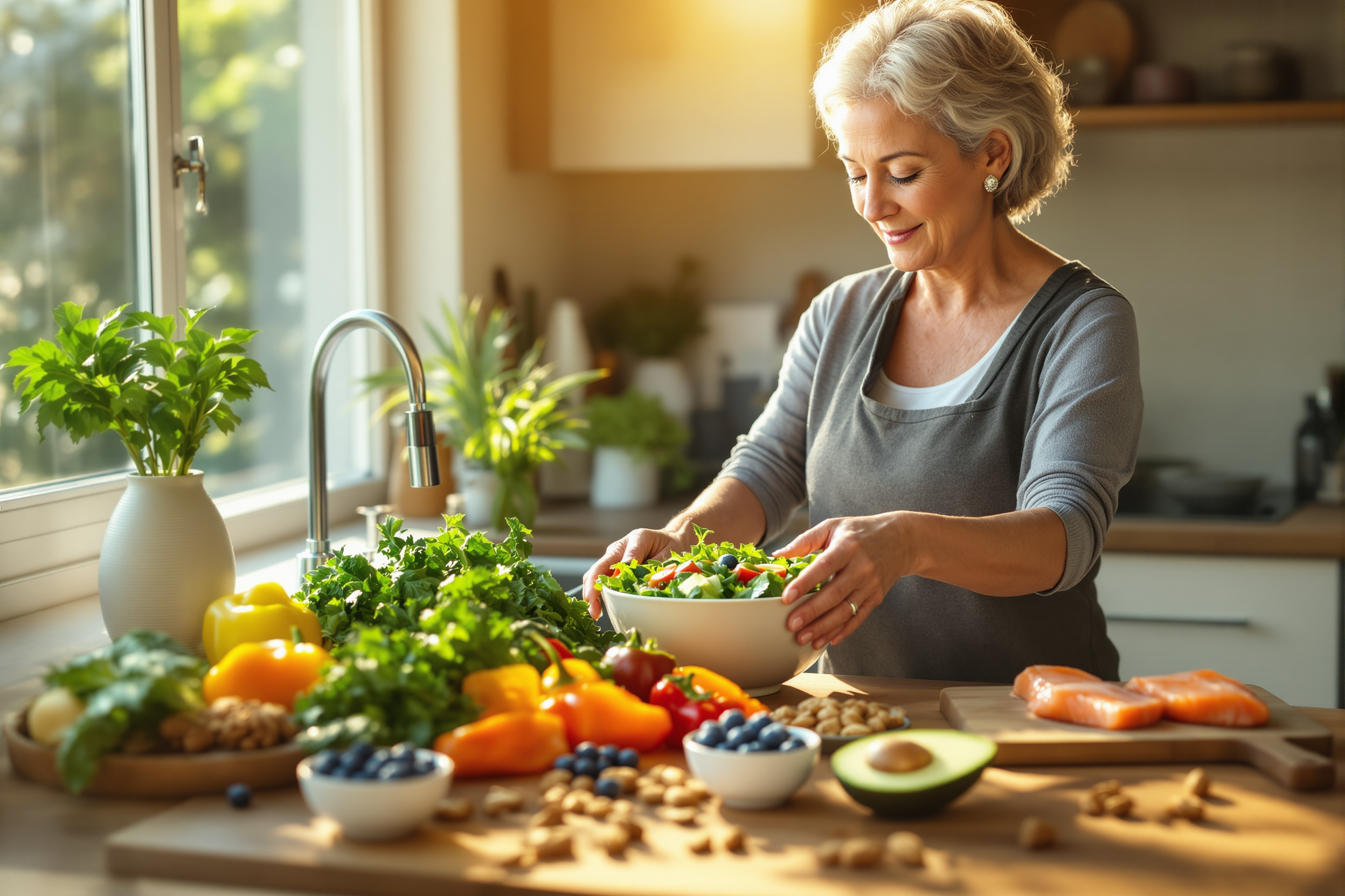 Nutrition strategies to support eye health and prevent age-related macular degeneration (AMD) in adults over 45 illustration