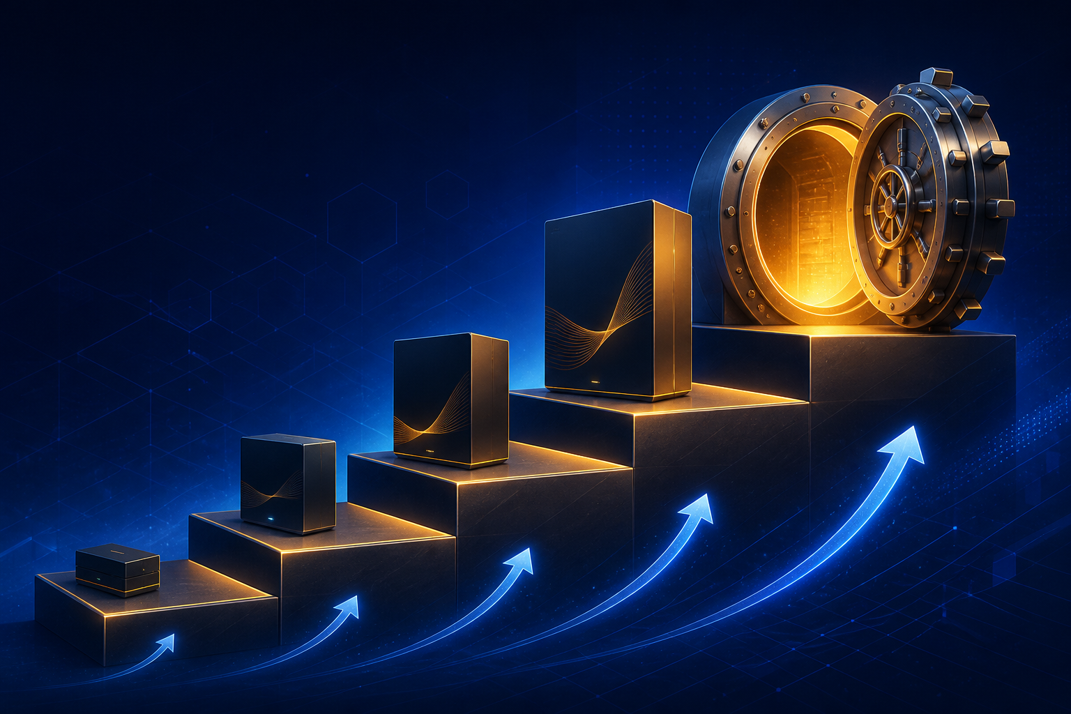 high-ticket affiliate offer stacking to maximize revenue per subscriber — A wide-angle conceptual illustration showing a staircase ascending from left to right, where each step is progressive...